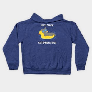 Splish Splash Your Opinion Is Trash Cat Kids Hoodie